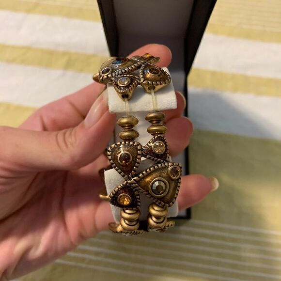 Chico's Gold Elastic Beaded Watch - Picture 3 of 5